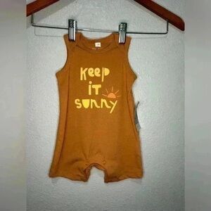 Okie Dokie Orange Baby Romper